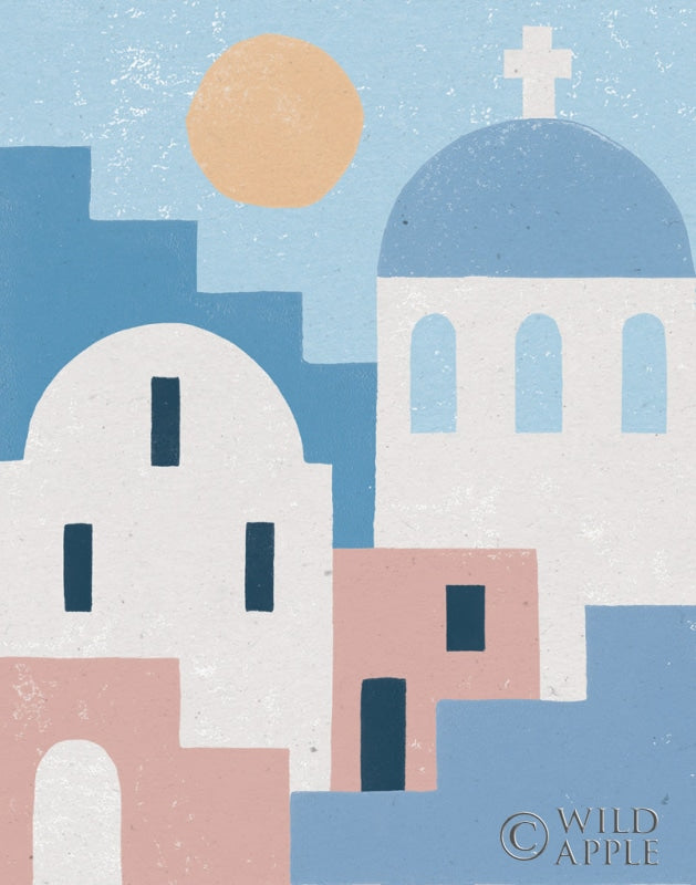 Reproduction of Santorini Summer I by Moira Hershey - Wall Decor Art