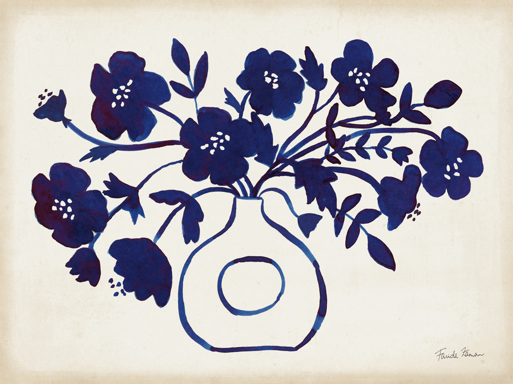 Reproduction of Modern Blue II by Farida Zaman - Wall Decor Art