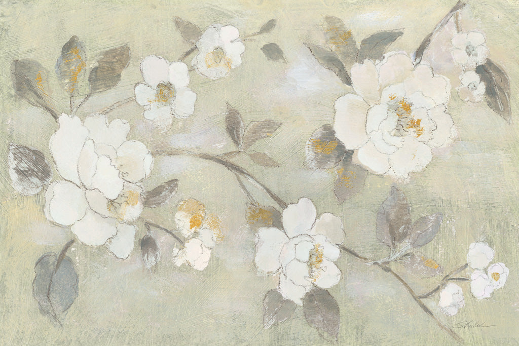 Reproduction of Romantic Spring Flowers I White Horizontal by Silvia Vassileva - Wall Decor Art