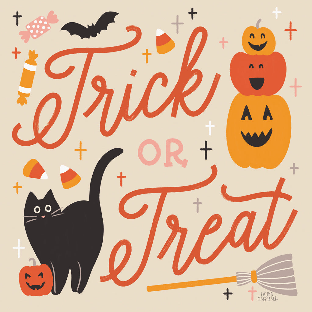Reproduction of Trick or Treat II by Laura Marshall - Wall Decor Art