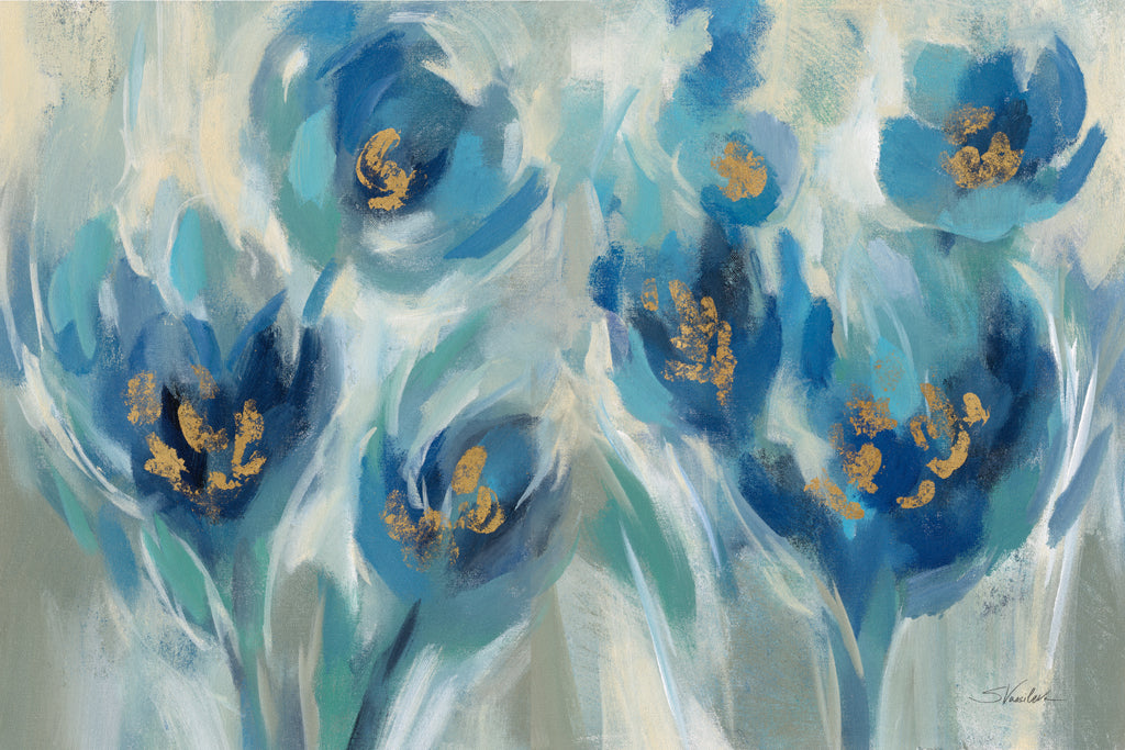 Reproduction of Blue Fairy Tale Floral III by Silvia Vassileva - Wall Decor Art