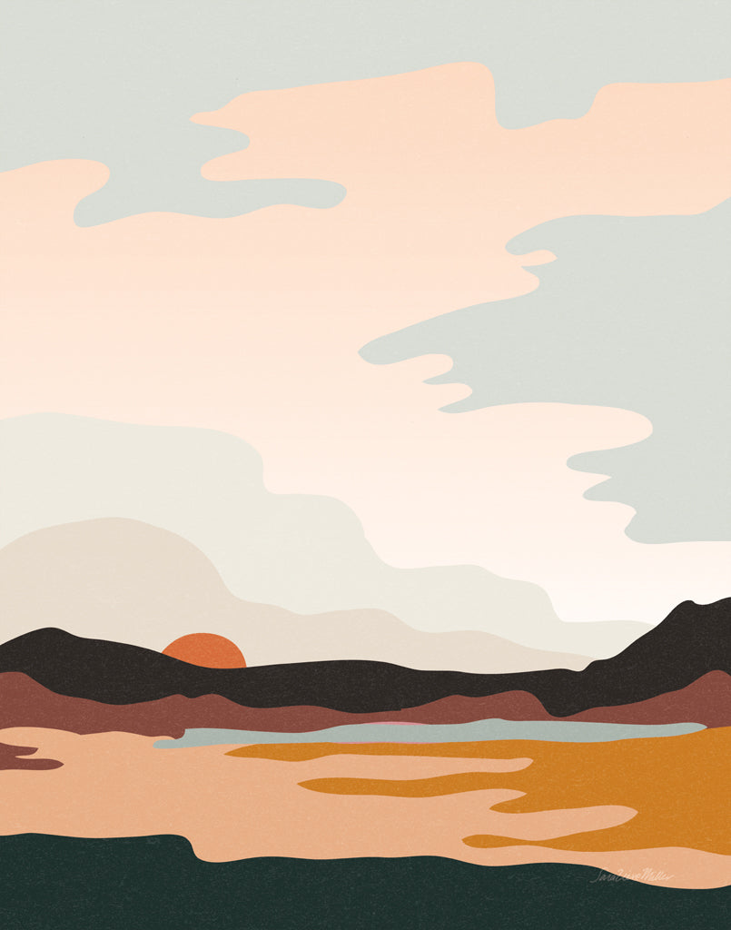 Reproduction of Hills and Valleys III Boho by Sara Zieve Miller - Wall Decor Art