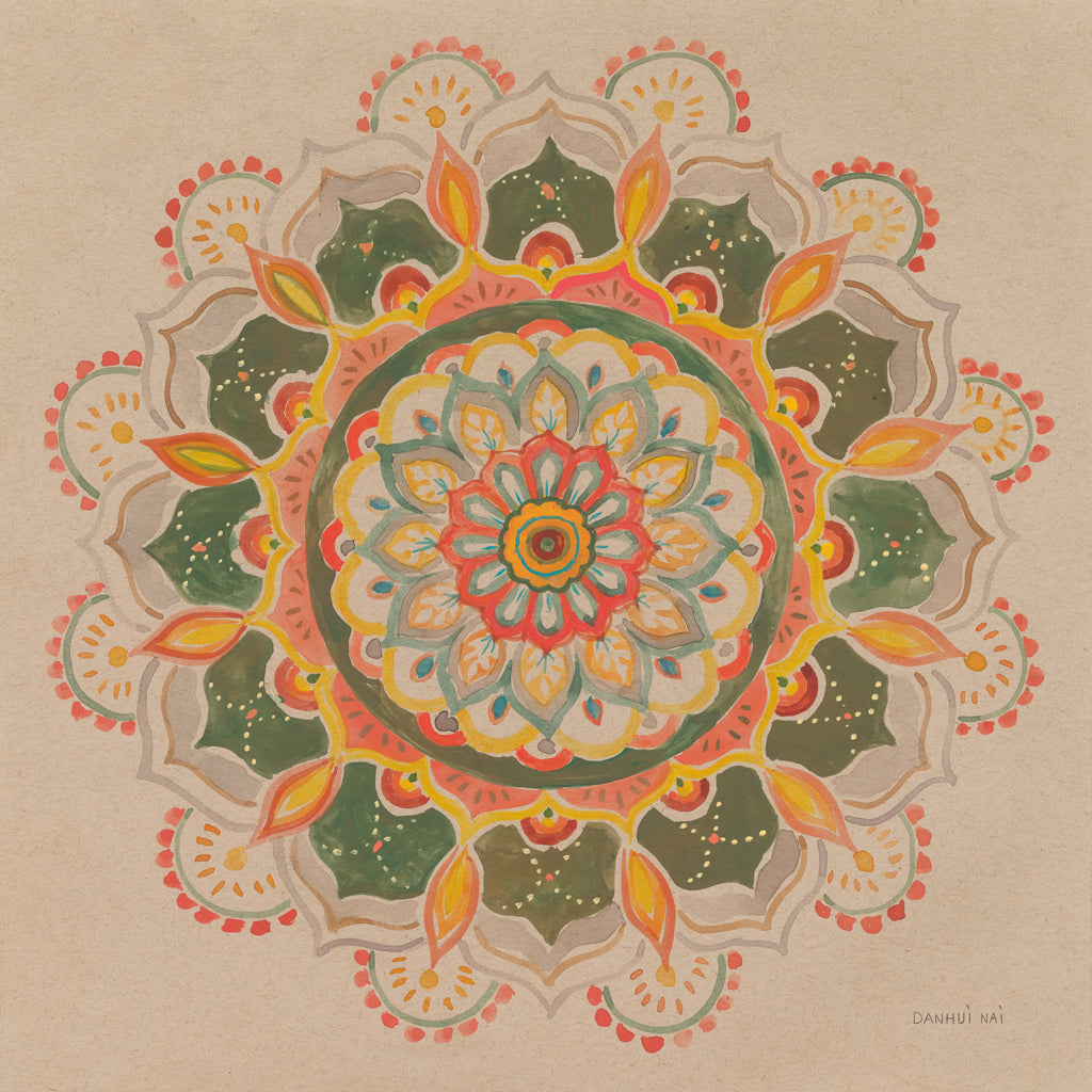 Reproduction of Earthy Mandala by Danhui Nai - Wall Decor Art