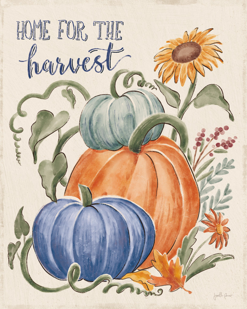 Reproduction of Harvest Jewels IV Navy by Janelle Penner - Wall Decor Art