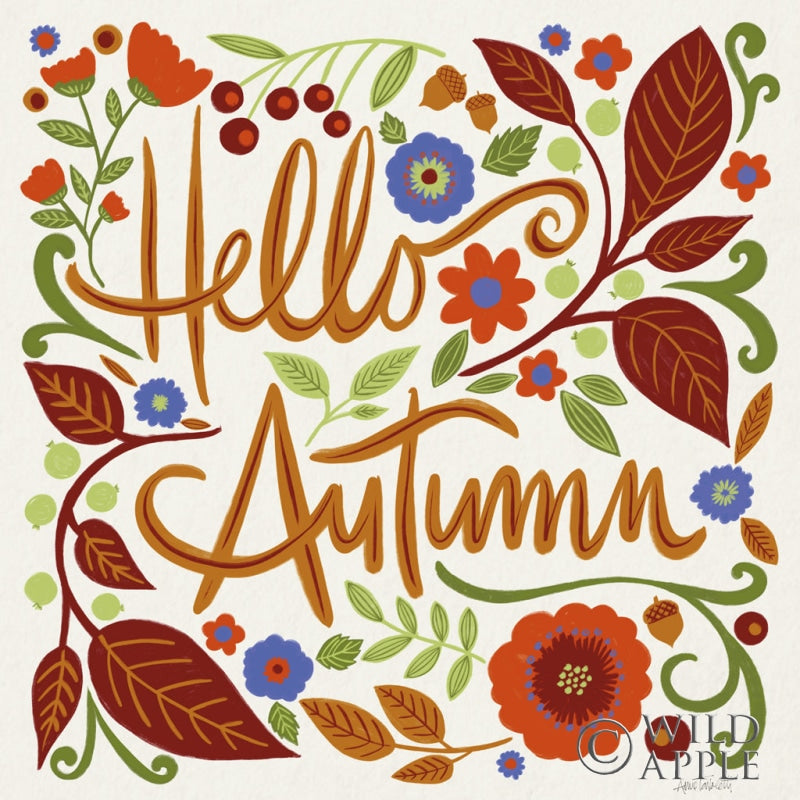 Reproduction of Hello Autumn I by Anne Tavoletti - Wall Decor Art