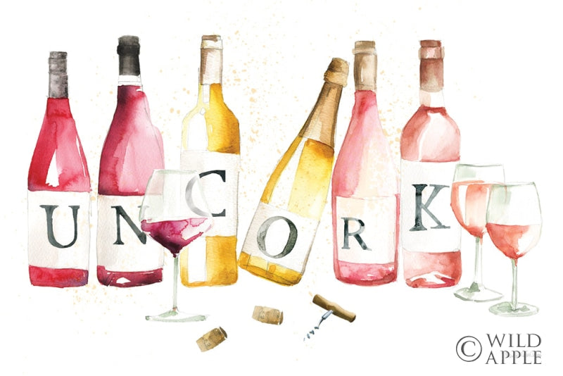 Reproduction of Pop the Cork XI by Mercedes Lopez Charro - Wall Decor Art