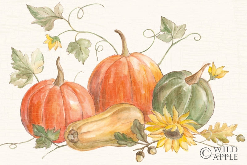 Reproduction of Happy Harvest Pumpkins by Silvia Vassileva - Wall Decor Art