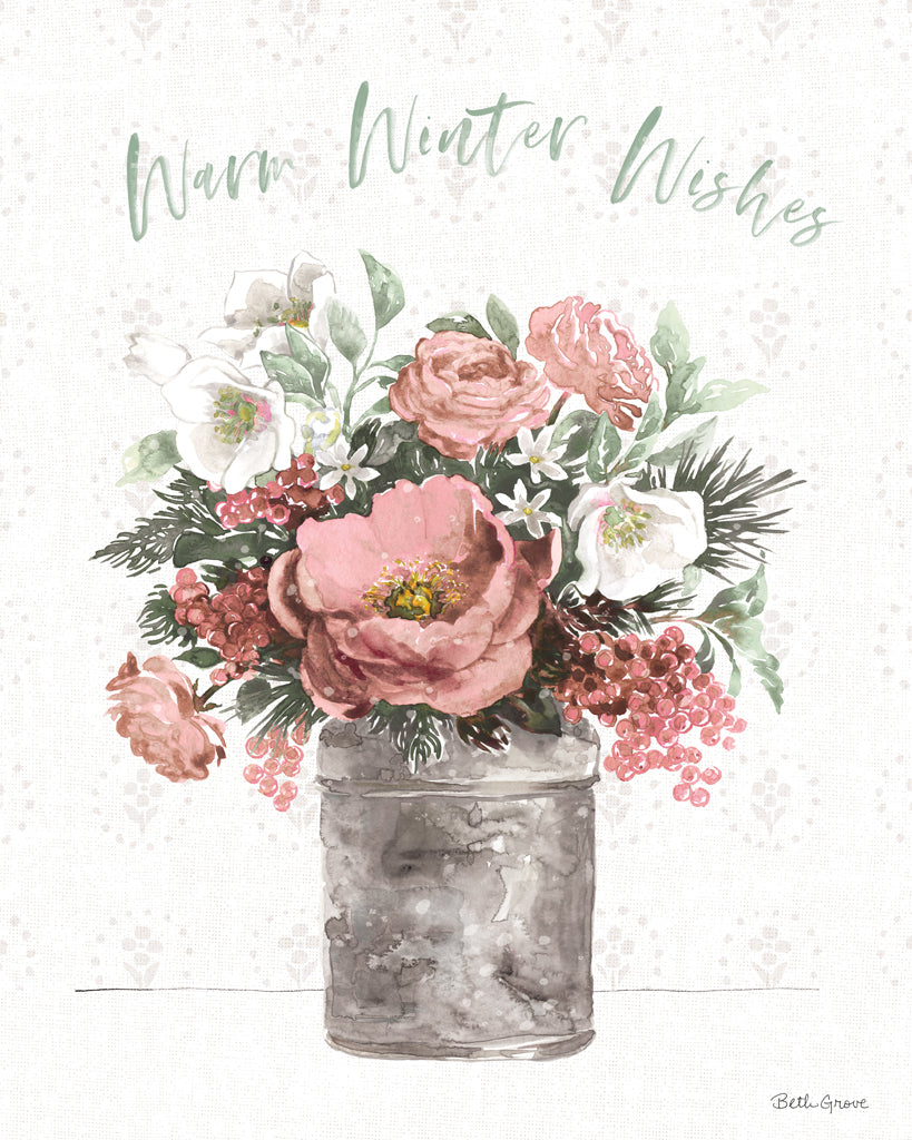 Reproduction of Rustic Season IV Pink by Beth Grove - Wall Decor Art