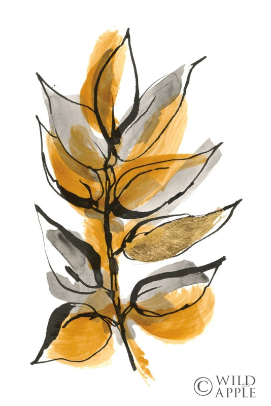 Reproduction of Amber Leaves I by Chris Paschke - Wall Decor Art