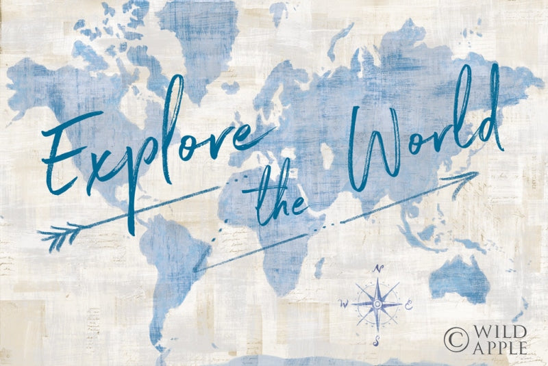World Map Collage Explore Posters Prints & Visual Artwork