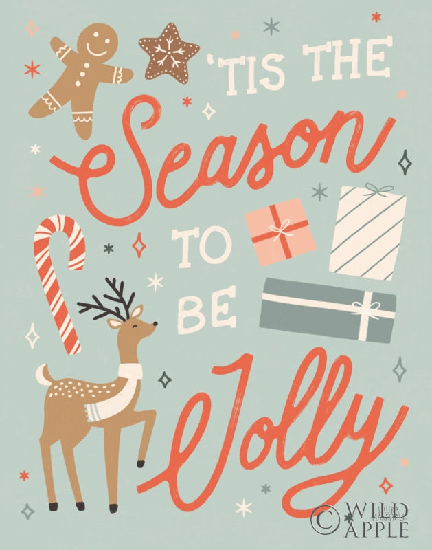 Reproduction of Reindeer Holiday III by Laura Marshall - Wall Decor Art