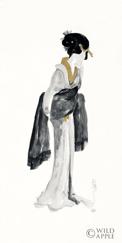 Reproduction of Geisha II Black and Gold by Chris Paschke - Wall Decor Art