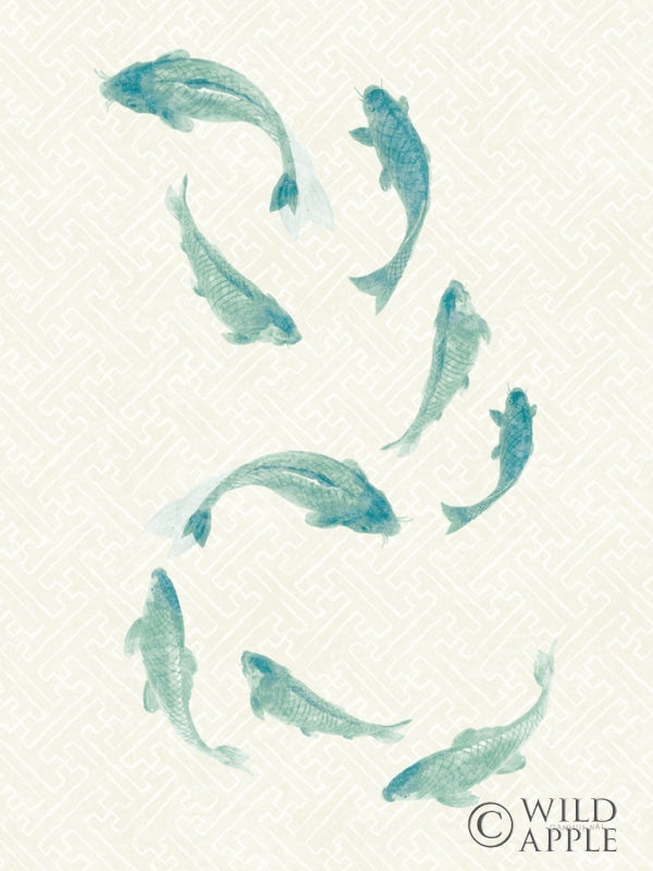 Reproduction of Celadon Koi III by Danhui Nai - Wall Decor Art