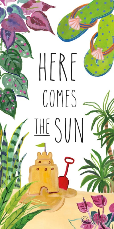 Reproduction of Tropical Home VI on White by Farida Zaman - Wall Decor Art