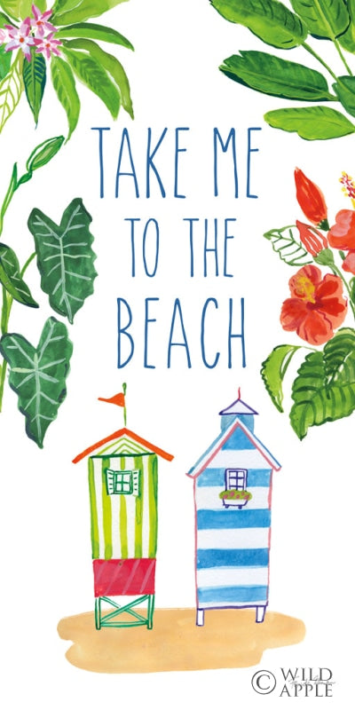 Reproduction of Tropical Home VII on White by Farida Zaman - Wall Decor Art