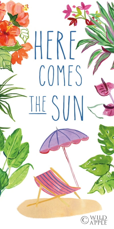 Reproduction of Tropical Home VIII on White by Farida Zaman - Wall Decor Art