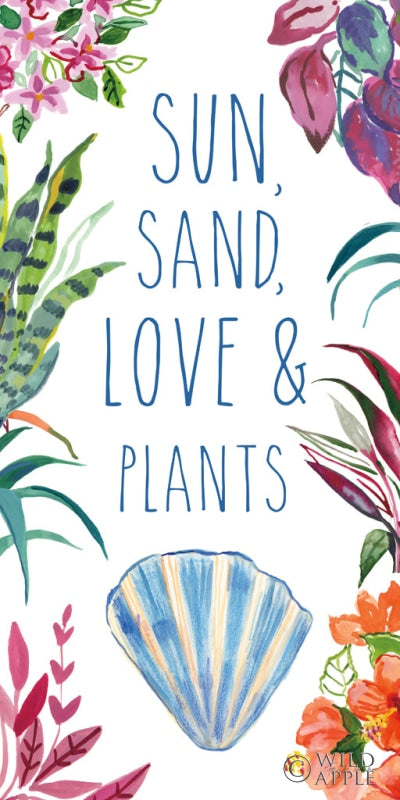 Reproduction of Tropical Home X on White by Farida Zaman - Wall Decor Art