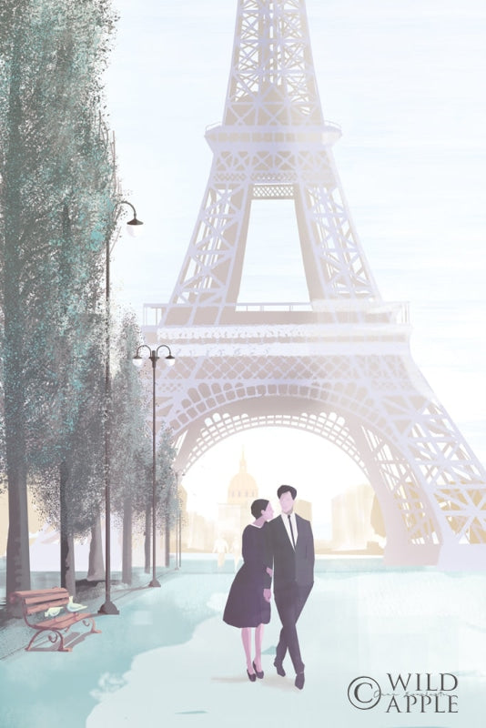 Reproduction of Paris Love II by Omar Escalante - Wall Decor Art