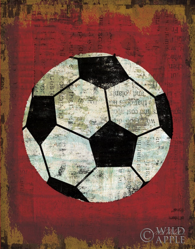 Reproduction of Ball IV on Red Vertical by Michael Mullan - Wall Decor Art