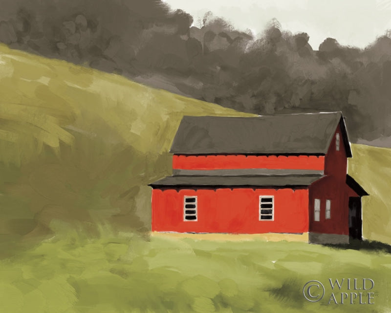 Reproduction of Red Barn I by Anne Tavoletti - Wall Decor Art