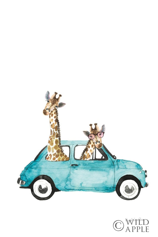 Reproduction of Giraffe Joy Ride III No Balloons by Mercedes Lopez Charro - Wall Decor Art