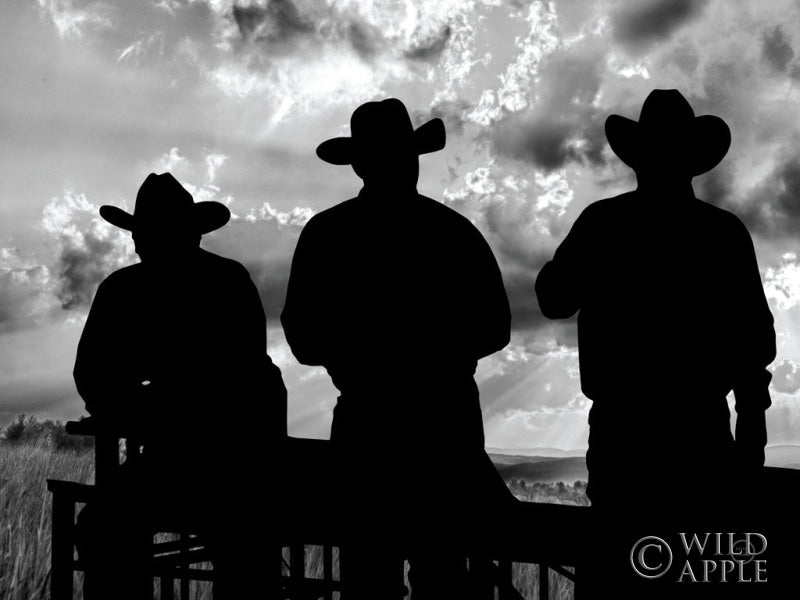 Reproduction of Three Cowboys by Nathan Larson - Wall Decor Art
