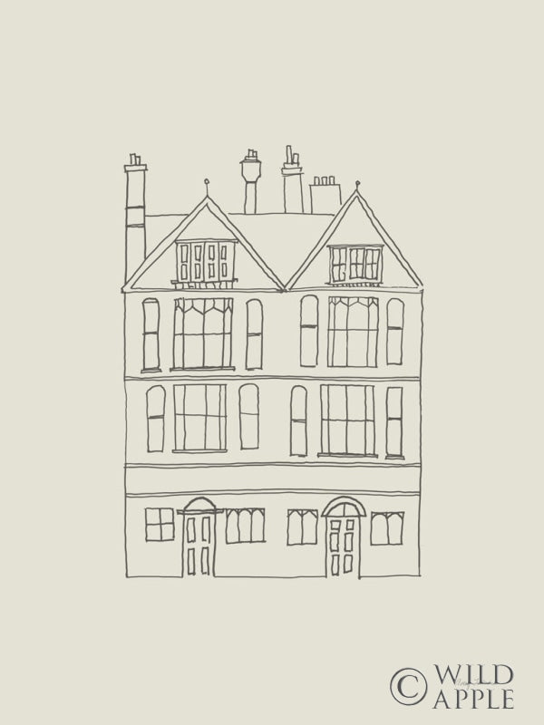 Reproduction of Buildings of London I by Avery Tillmon - Wall Decor Art