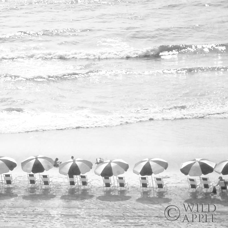 Reproduction of A Day At The Beach BW Crop by Debra Van Swearingen - Wall Decor Art