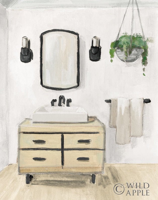 Reproduction of Attic Bathroom I Blonde by Silvia Vassileva - Wall Decor Art