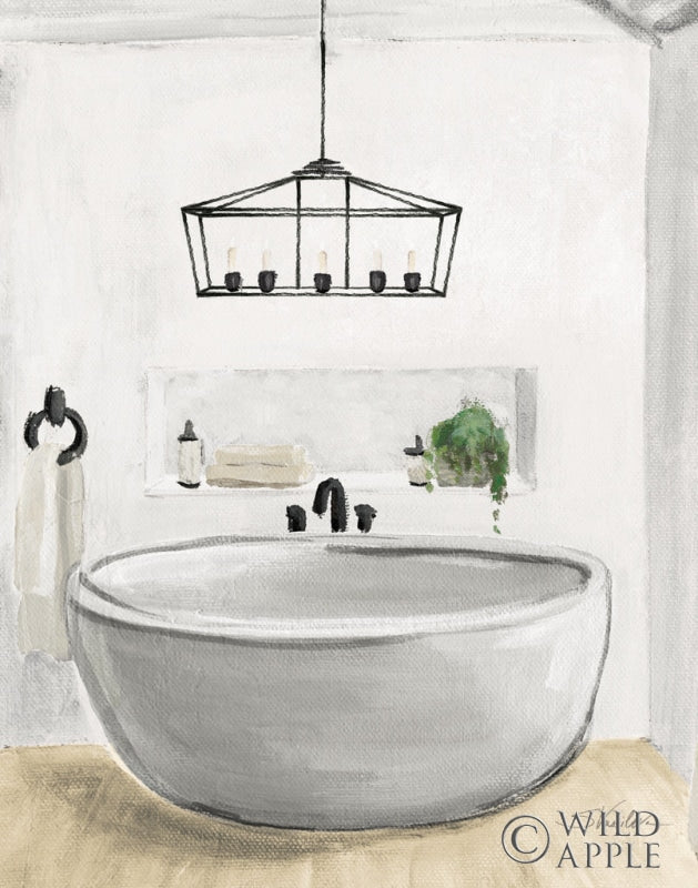 Reproduction of Attic Bathroom II Blonde by Silvia Vassileva - Wall Decor Art