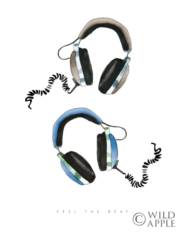 Headphones Love Blue Gray