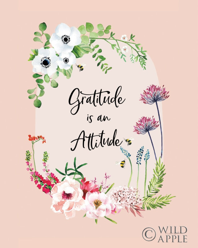 Reproduction of Gratitude Flowers II by Mercedes Lopez Charro - Wall Decor Art