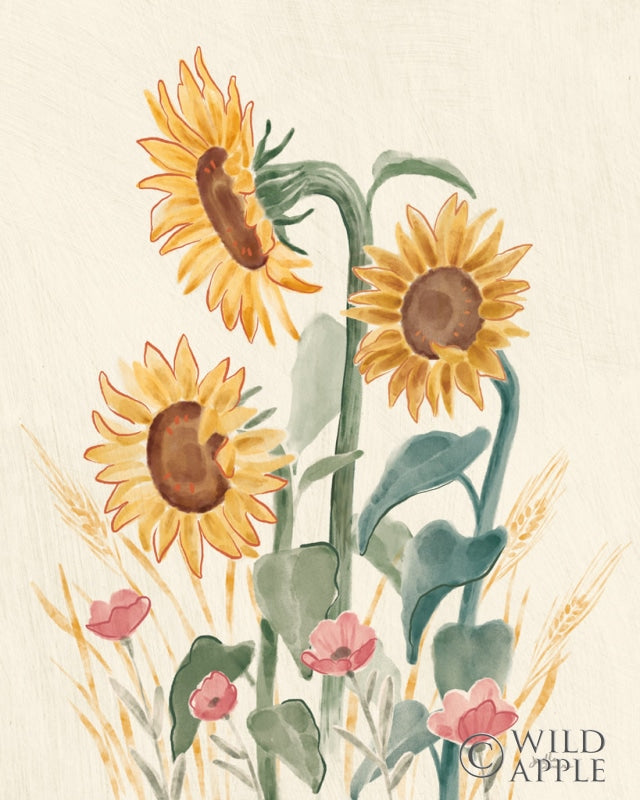 Reproduction of Sunflower Season IX Bright by Janelle Penner - Wall Decor Art