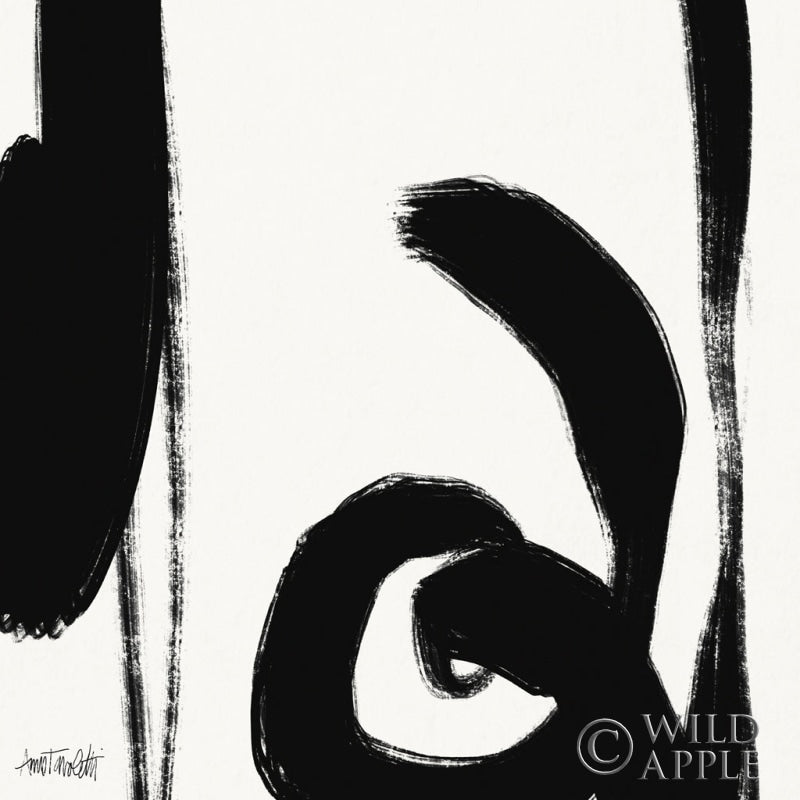 Reproduction of Black and White Abstract IV by Anne Tavoletti - Wall Decor Art