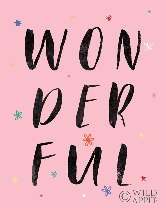 Reproduction of Colorful Bold Words I by Laura Marshall - Wall Decor Art