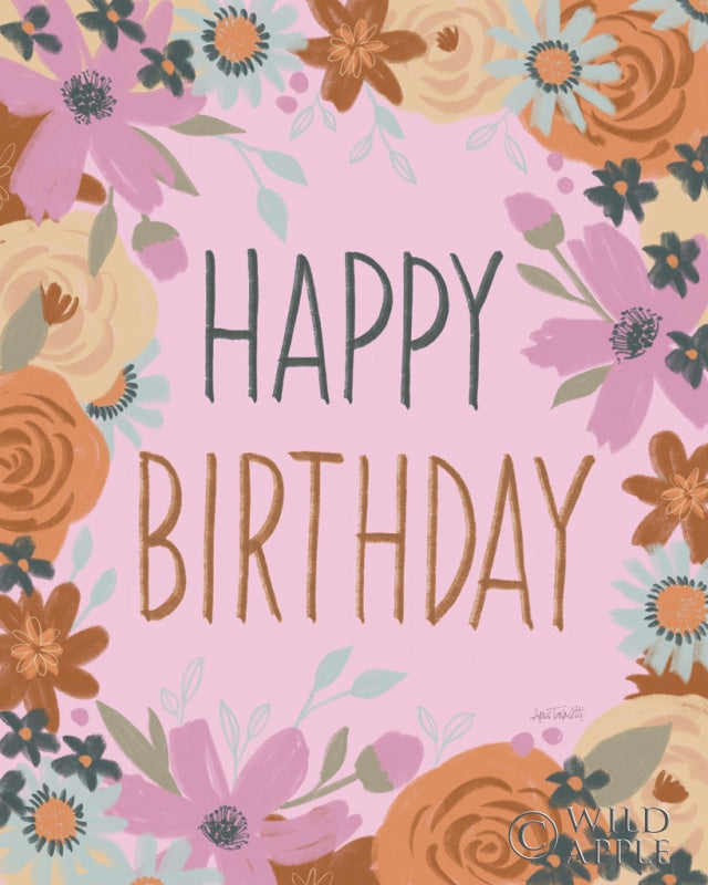 Reproduction of Happy Thoughts IV Happy Birthday by Anne Tavoletti - Wall Decor Art