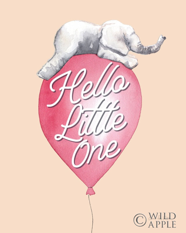 Reproduction of Baby Elephant Love I Color by Aimee Del Valle - Wall Decor Art