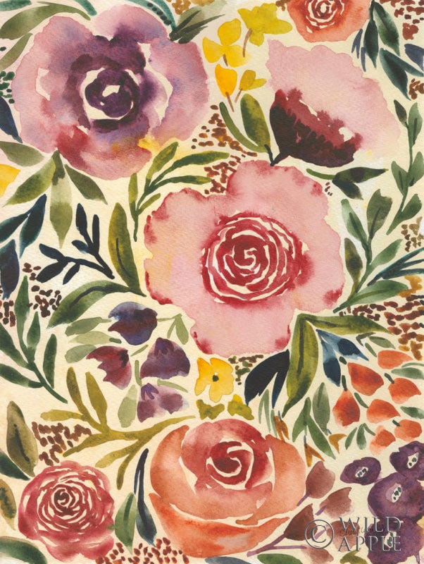 Reproduction of Antique Garden I by Cheryl Warrick - Wall Decor Art