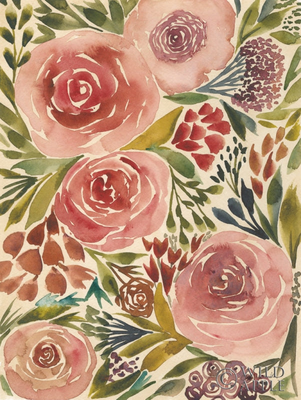 Reproduction of Antique Garden II by Cheryl Warrick - Wall Decor Art