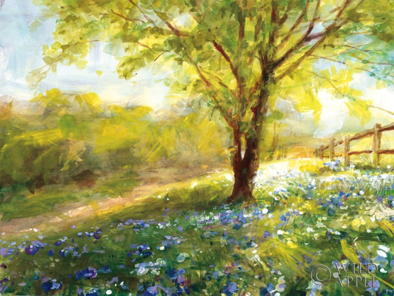 Reproduction of Field of Bluebells by Danhui Nai - Wall Decor Art
