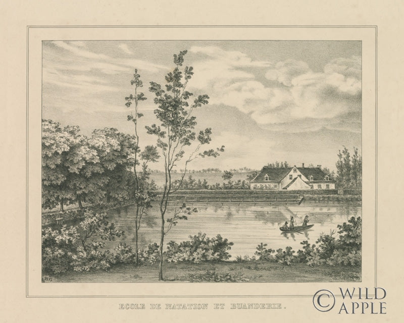 Reproduction of French Park Etching I by Wild Apple Portfolio - Wall Decor Art