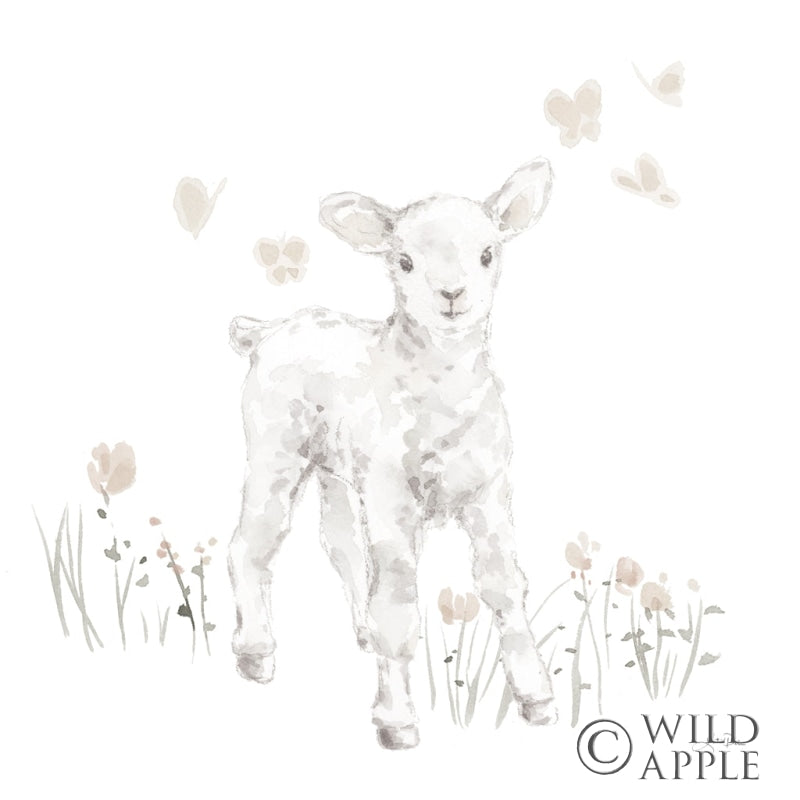 Reproduction of Spring Lambs I Neutral by Katrina Pete - Wall Decor Art