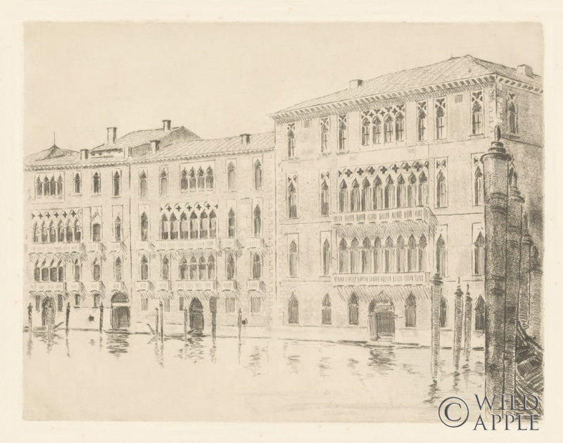 Reproduction of Venice Etching by Wild Apple Portfolio - Wall Decor Art