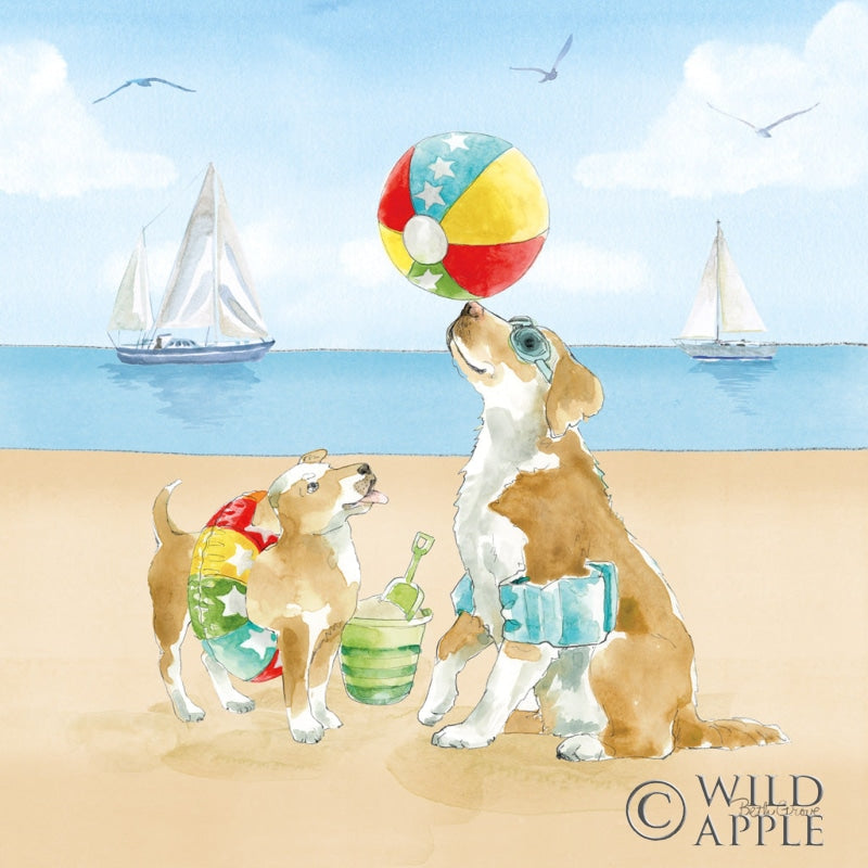 Reproduction of Summer Fun at the Beach II by Beth Grove - Wall Decor Art