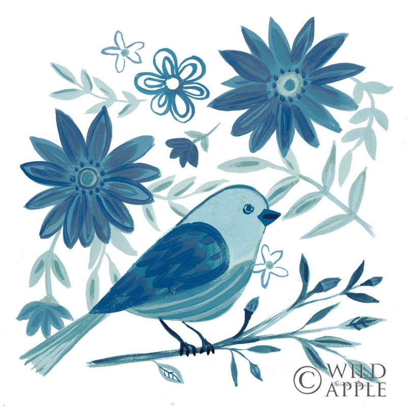 Reproduction of Blue Bird I by Farida Zaman - Wall Decor Art