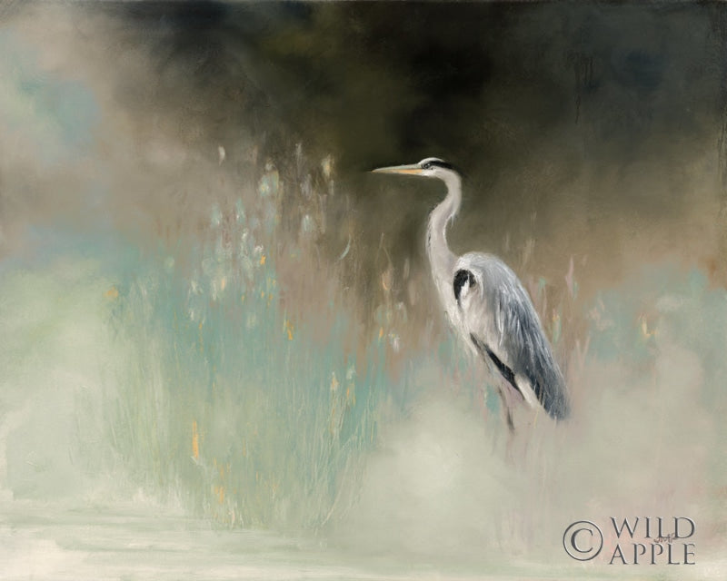 Reproduction of Peaceful Egret Teal by Julia Purinton - Wall Decor Art