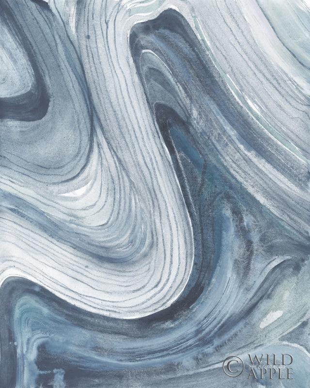 Reproduction of Swirl II Blue Gray by Albena Hristova - Wall Decor Art