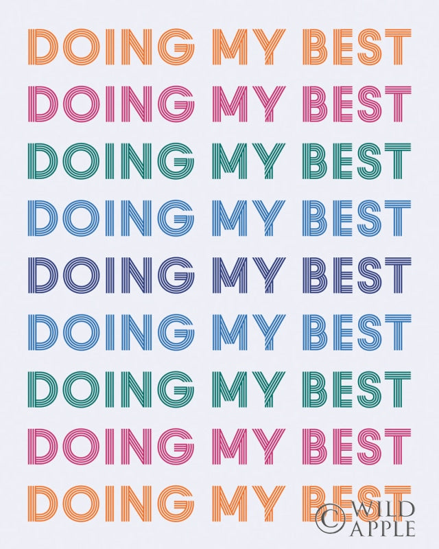 Reproduction of Retro Words IV on White by Wild Apple Portfolio - Wall Decor Art