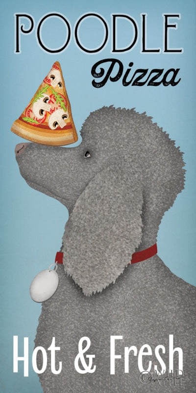 Reproduction of Poodle Pizza by Ryan Fowler - Wall Decor Art