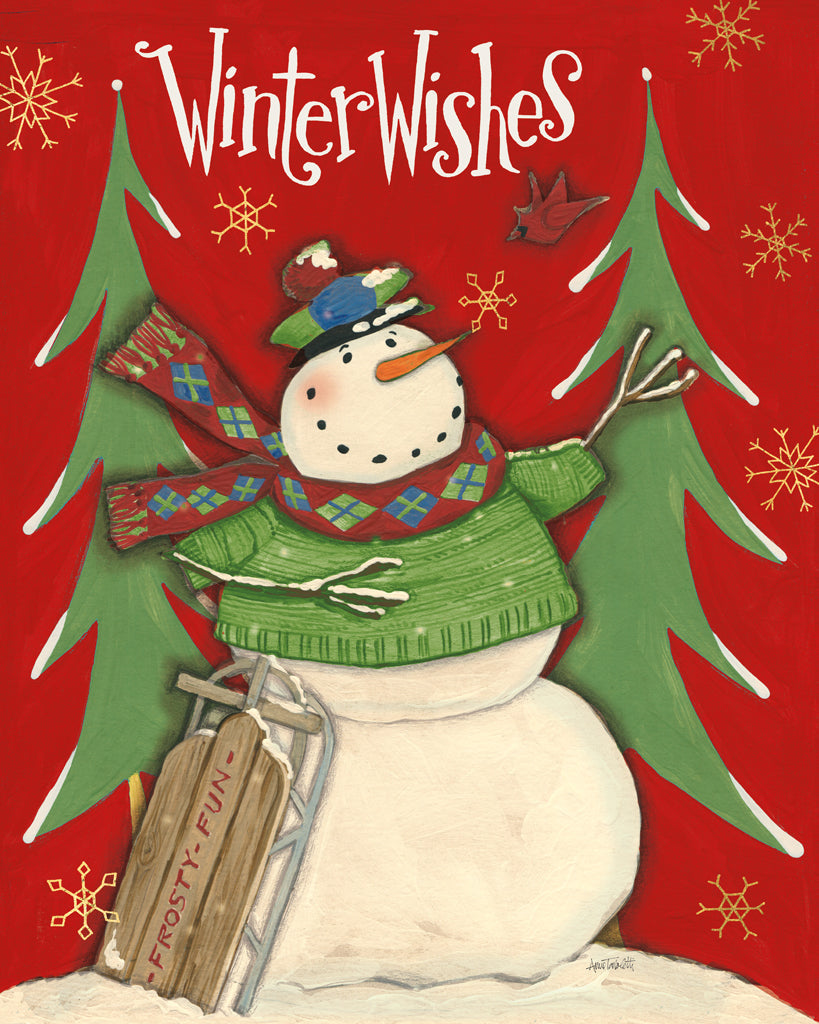 Reproduction of Snowmen Season I Red Green by Anne Tavoletti - Wall Decor Art